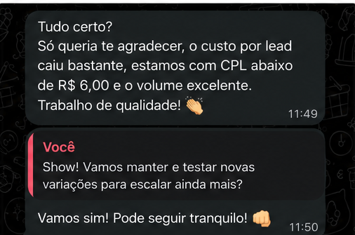 Print de depoimento de cliente 5